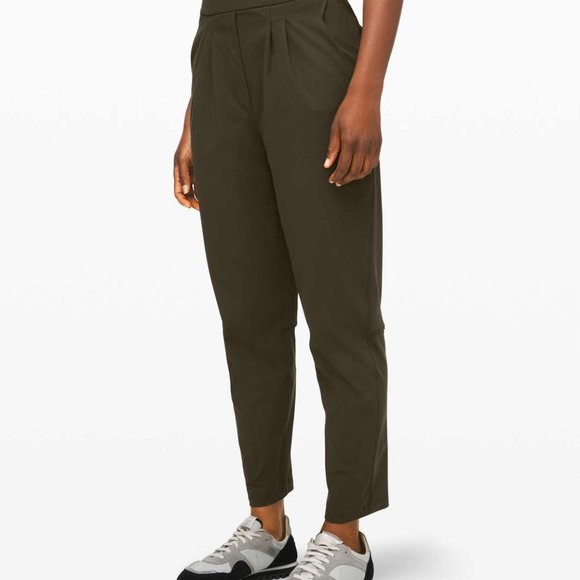 lululemon athletica Pants - Lululemon Essential High-Rise Trouser Dark Olive Size 6